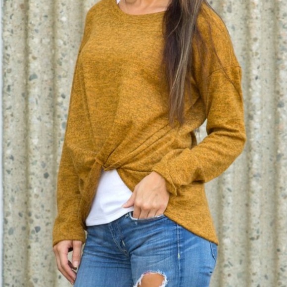 •NWT•XL-2X•MIA SUPER SOFT MARLED TWIST-FRONT SWEATER•NEW - Picture 1 of 10